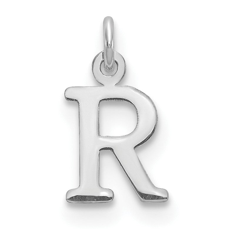 14kw Cutout Letter R Initial Pendant