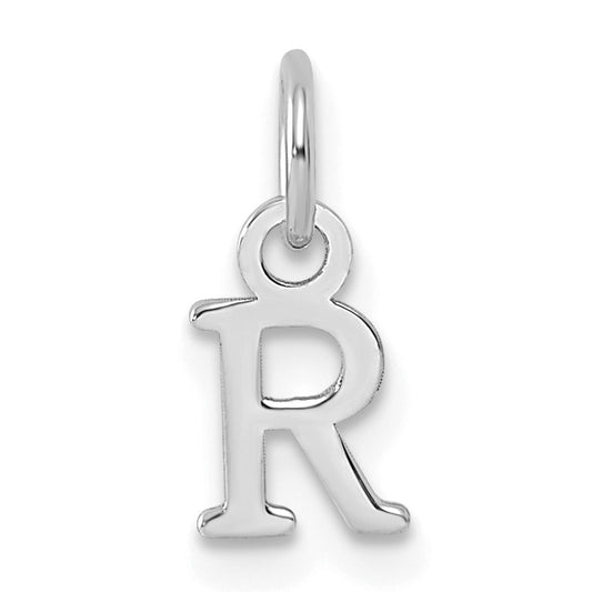 14kw Cutout Letter R Initial Pendant