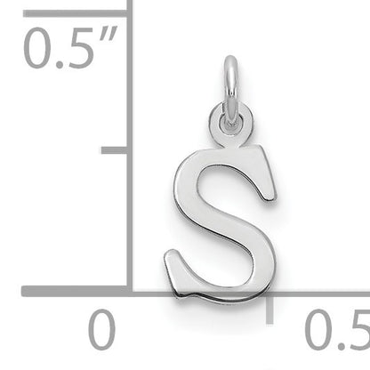 14kw Cutout Letter S Initial Pendant