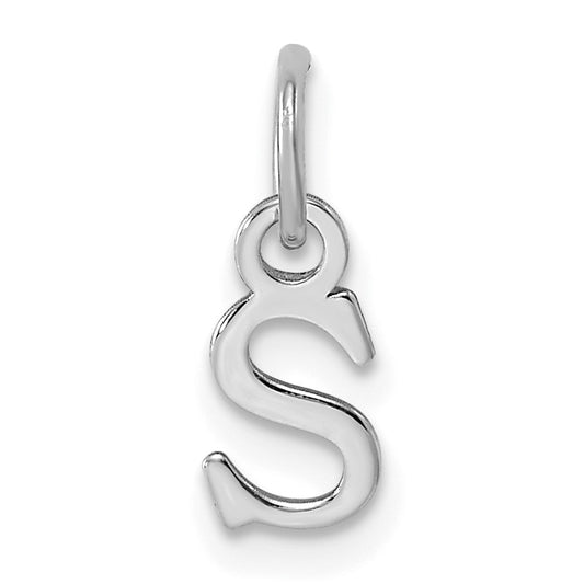 14kw Cutout Letter S Initial Pendant