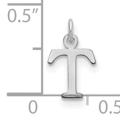 14kw Cutout Letter T Initial Pendant