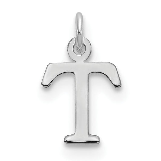 14kw Cutout Letter T Initial Pendant