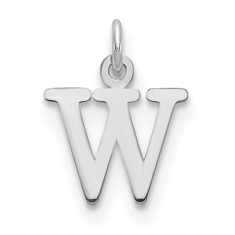 14kw Cutout Letter W Initial Pendant