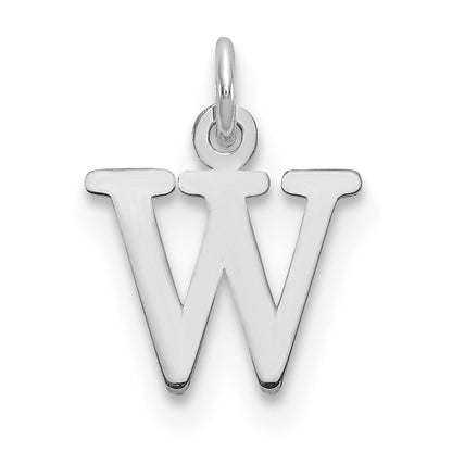 14kw Cutout Letter W Initial Pendant