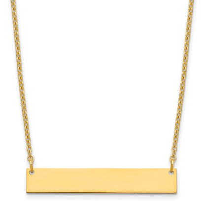Sterling Silver/Gold-plated Medium Blank Bar Necklace