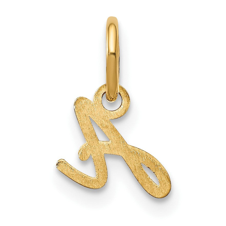 14KY Upper case Letter A Initial Charm
