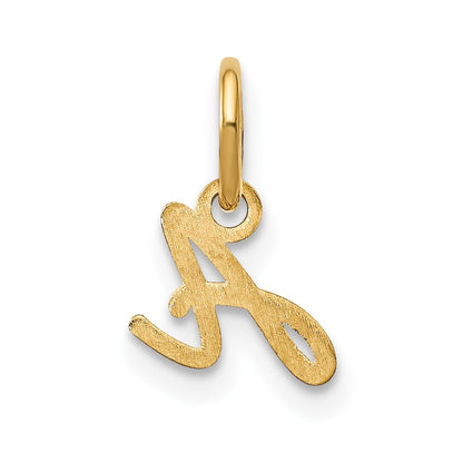 14KY Upper case Letter A Initial Charm