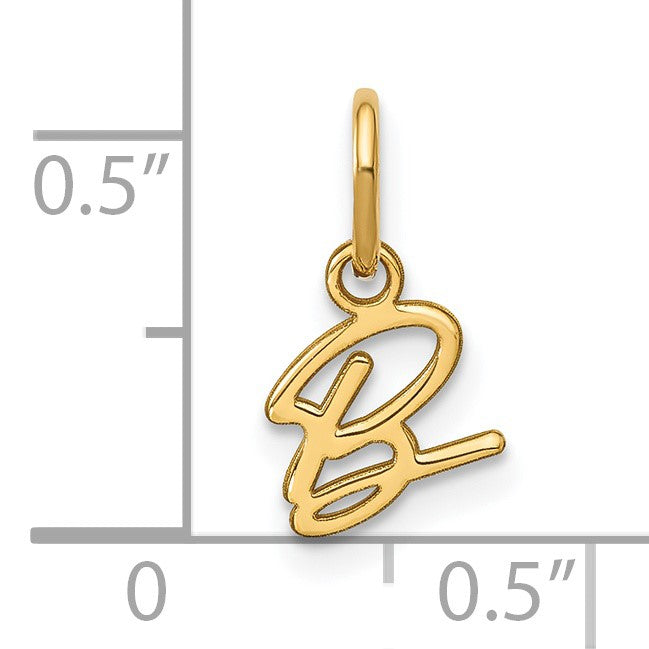 14KY Upper case Letter B Initial Charm