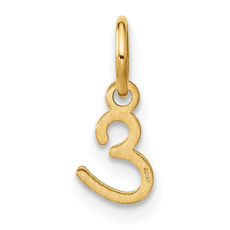 14KY Upper case Letter E Initial Charm