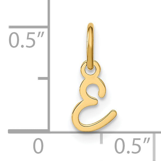 14KY Upper case Letter E Initial Charm