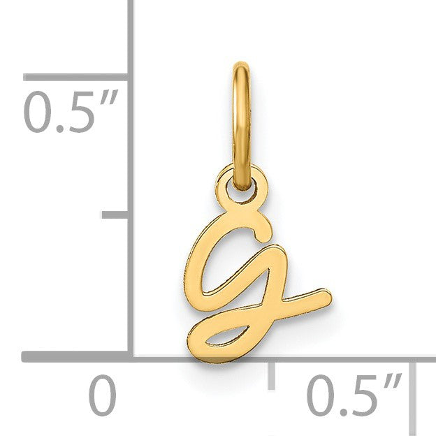 14KY Upper case Letter G Initial Charm