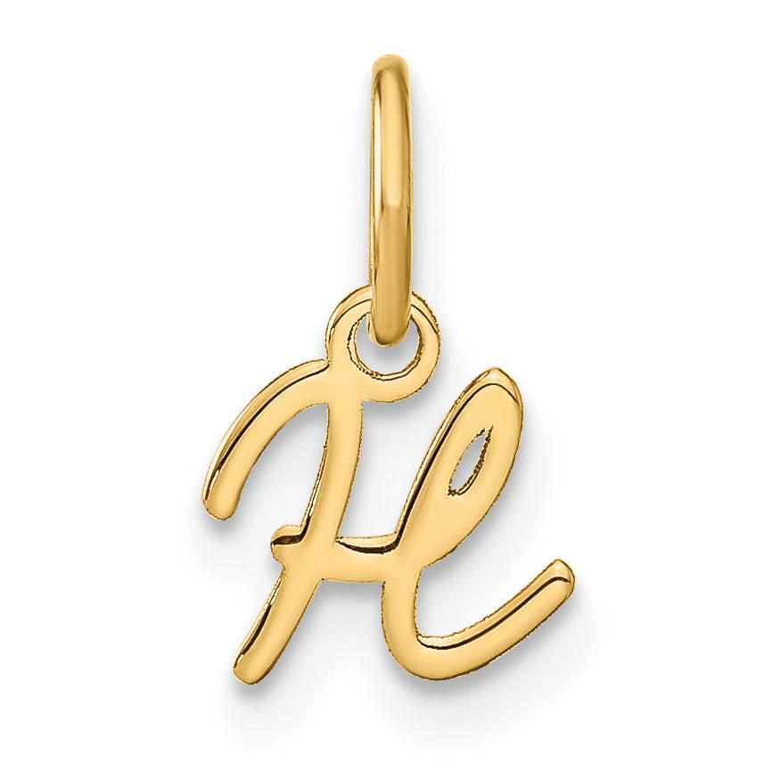 14KY Upper case Letter H Initial Charm