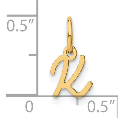 14KY Upper case Letter K Initial Charm