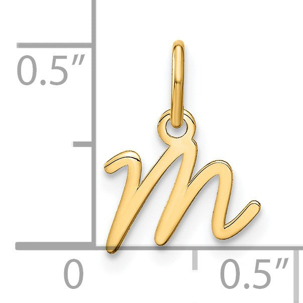 14KY Upper case Letter M Initial Charm