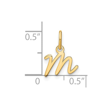 14KY Upper case Letter M Initial Charm