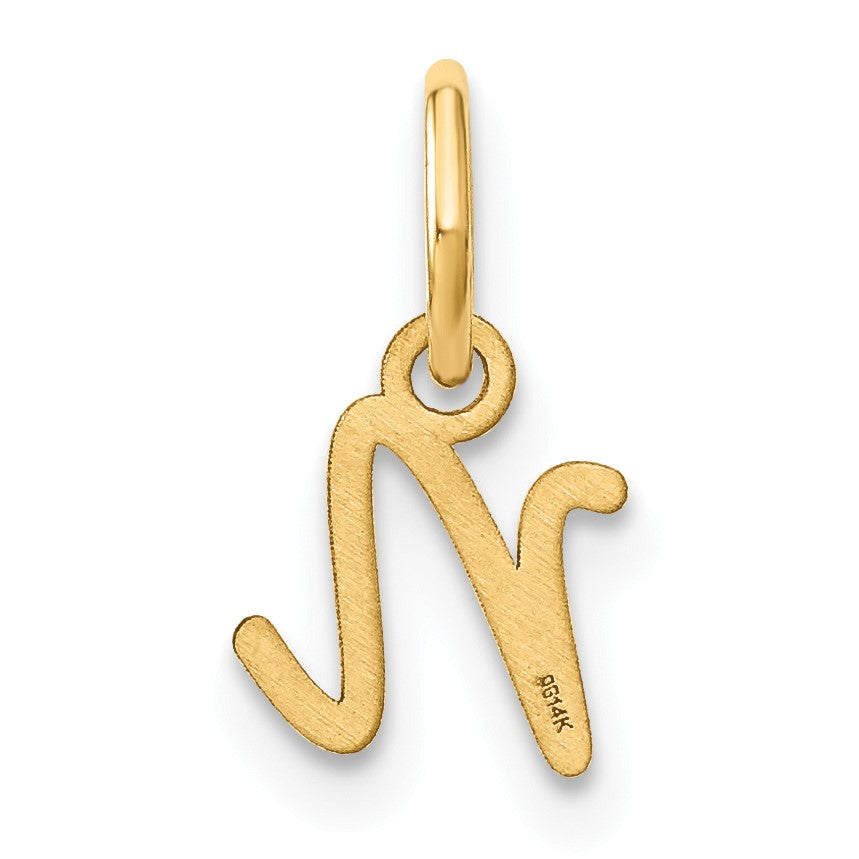 14KY Upper case Letter N Initial Charm