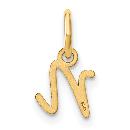 14KY Upper case Letter N Initial Charm
