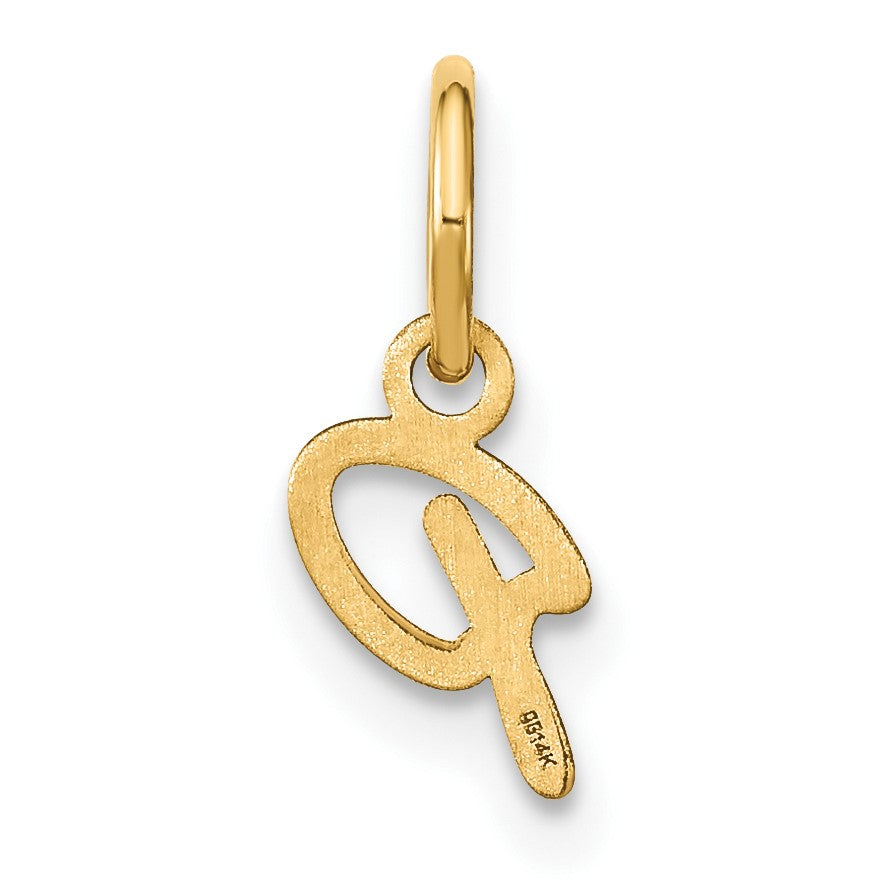 14KY Upper case Letter P Initial Charm