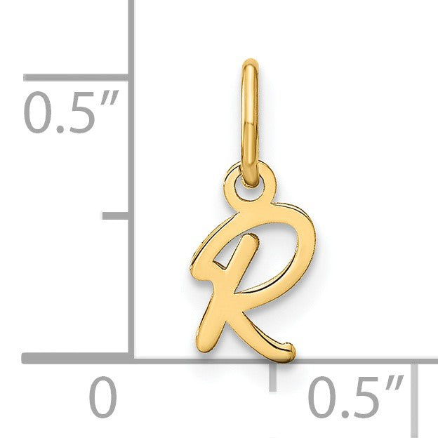 14KY Upper case Letter R Initial Charm