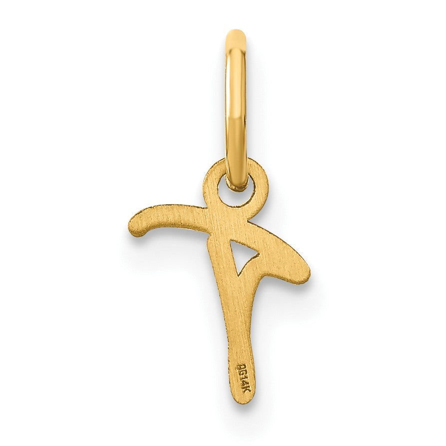 14KY Upper case Letter T Initial Charm