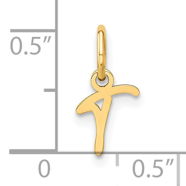 14KY Upper case Letter T Initial Charm