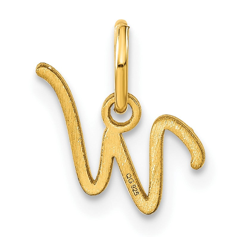 14KY Upper case Letter W Initial Charm