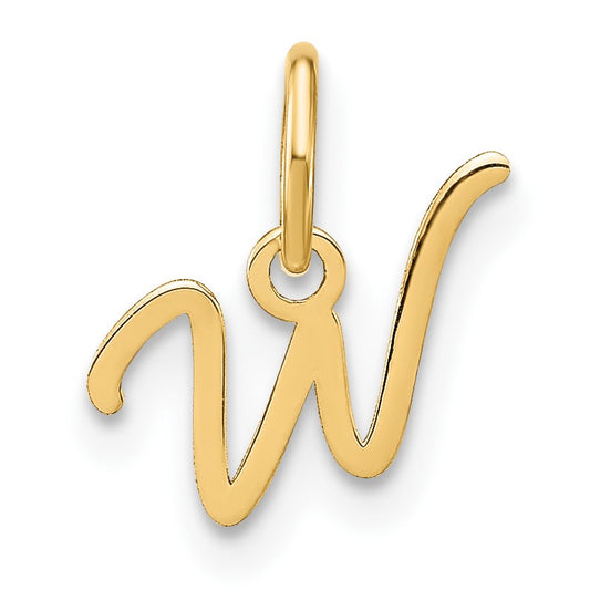 14KY Upper case Letter W Initial Charm