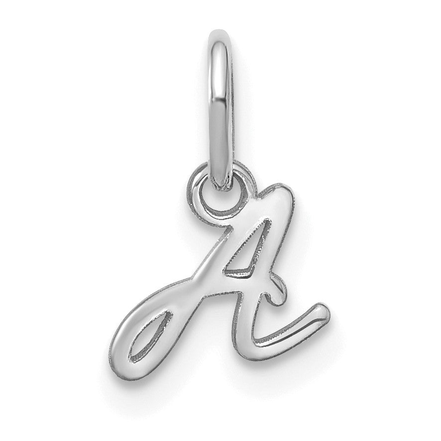 14KW Upper case Letter A Initial Charm