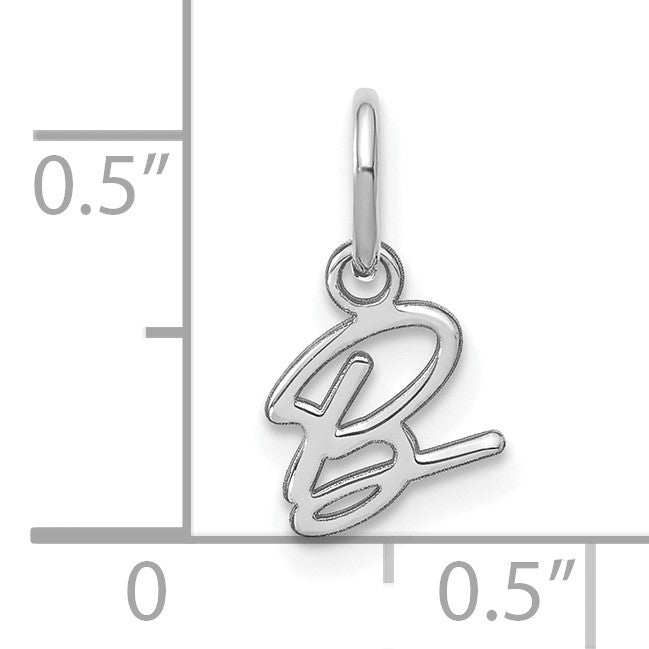 14KW Upper case Letter B Initial Charm
