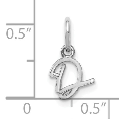 14KW Upper case Letter D Initial Charm