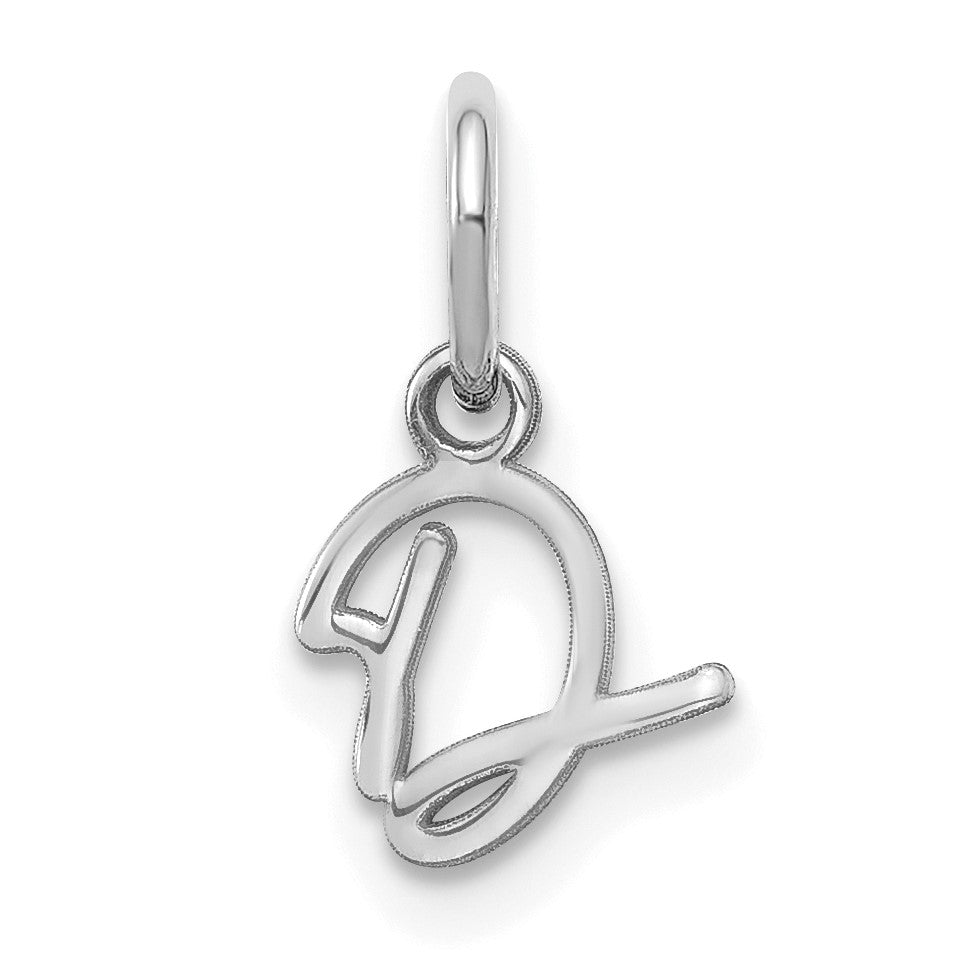 14KW Upper case Letter D Initial Charm