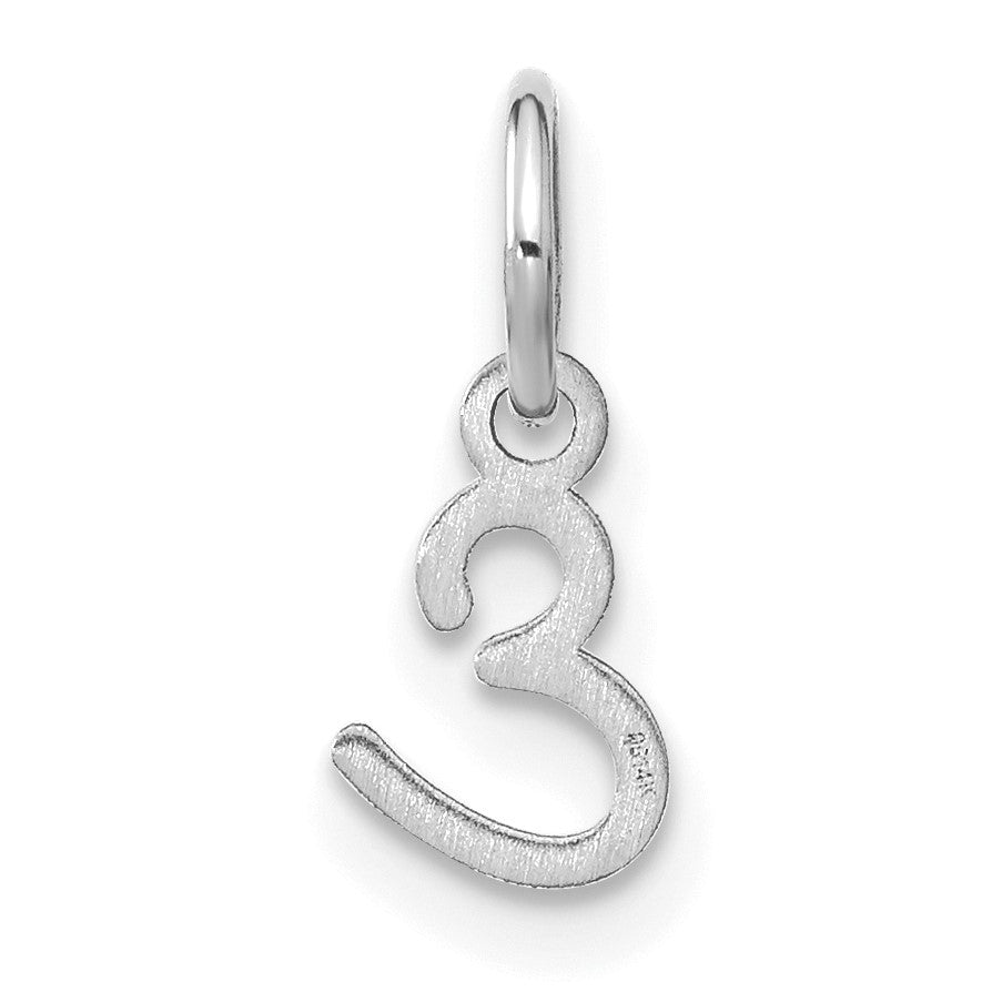 14KW Upper case Letter E Initial Charm