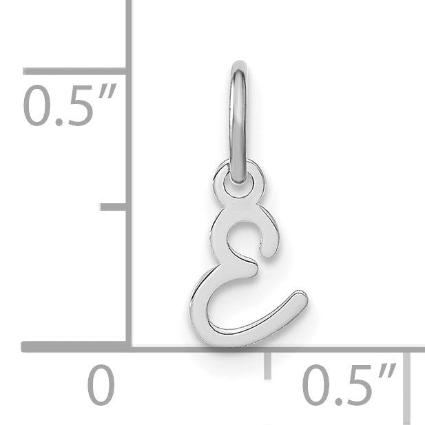 14KW Upper case Letter E Initial Charm
