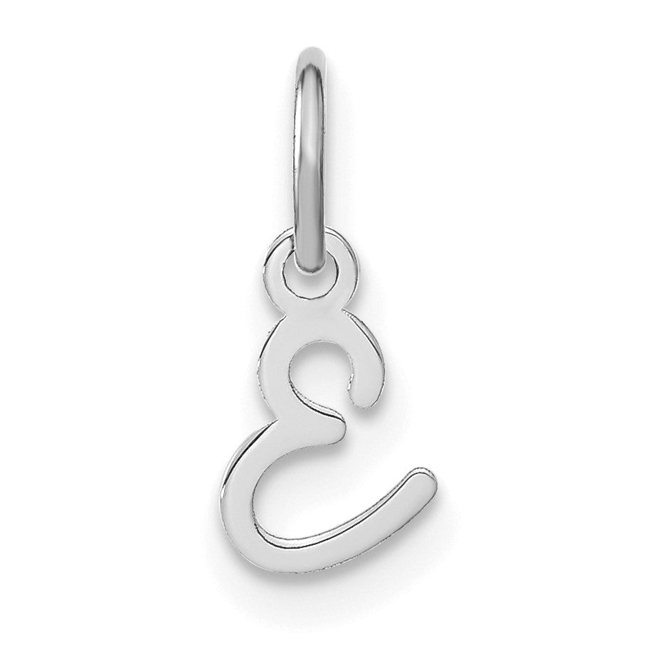 14KW Upper case Letter E Initial Charm