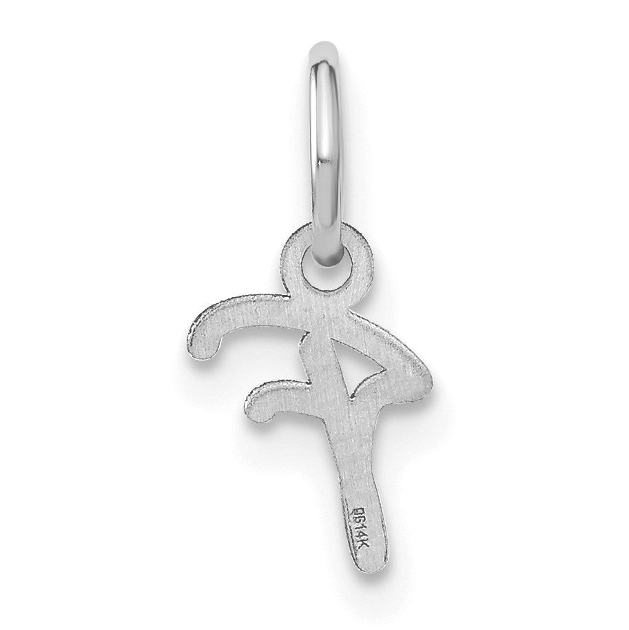 14KW Upper case Letter F Initial Charm