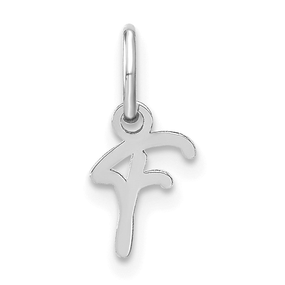 14KW Upper case Letter F Initial Charm