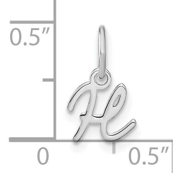 14KW Upper case Letter H Initial Charm