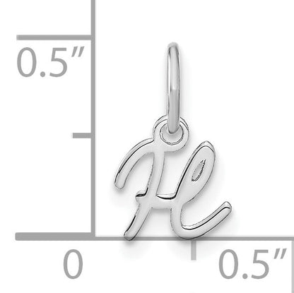 14KW Upper case Letter H Initial Charm