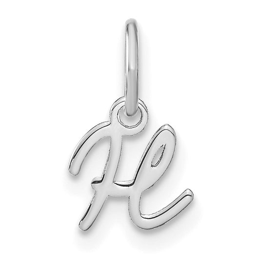 14KW Upper case Letter H Initial Charm