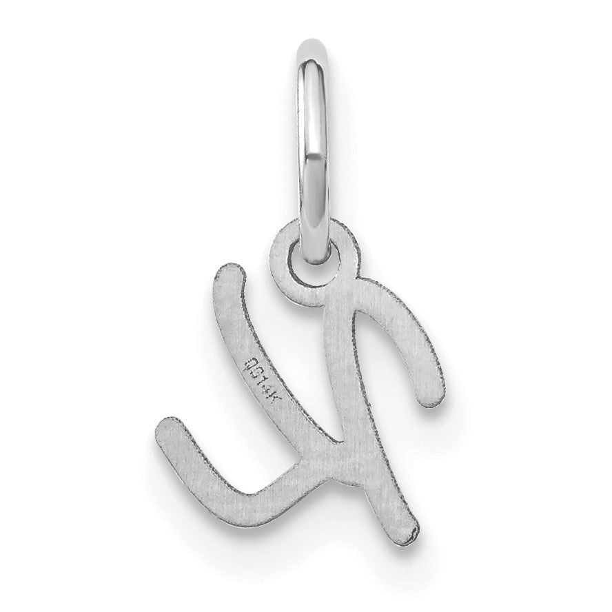 14KW Upper case Letter K Initial Charm