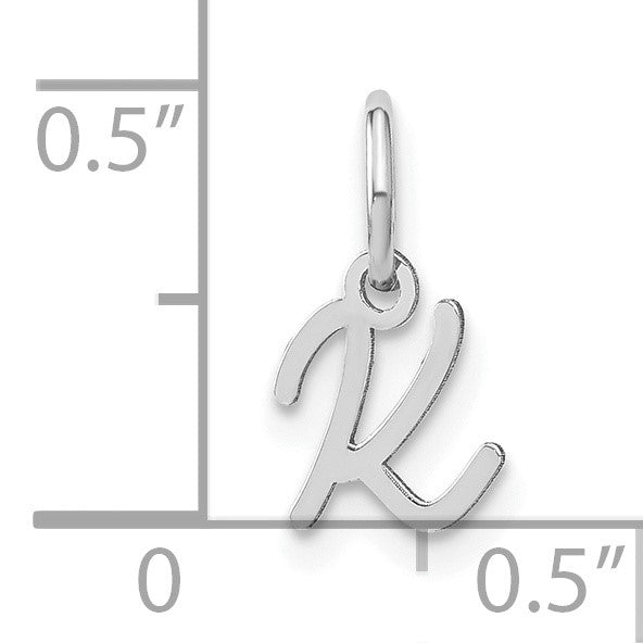 14KW Upper case Letter K Initial Charm