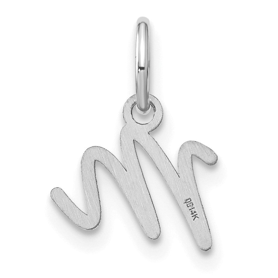 14KW Upper case Letter M Initial Charm
