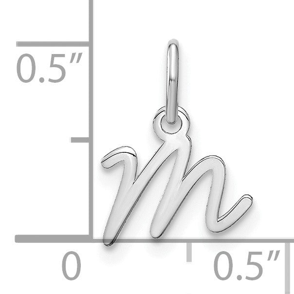 14KW Upper case Letter M Initial Charm
