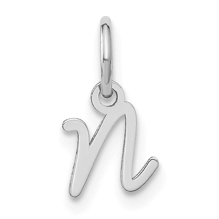 14KW Upper case Letter N Initial Charm