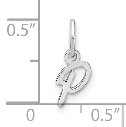 14KW Upper case Letter P Initial Charm