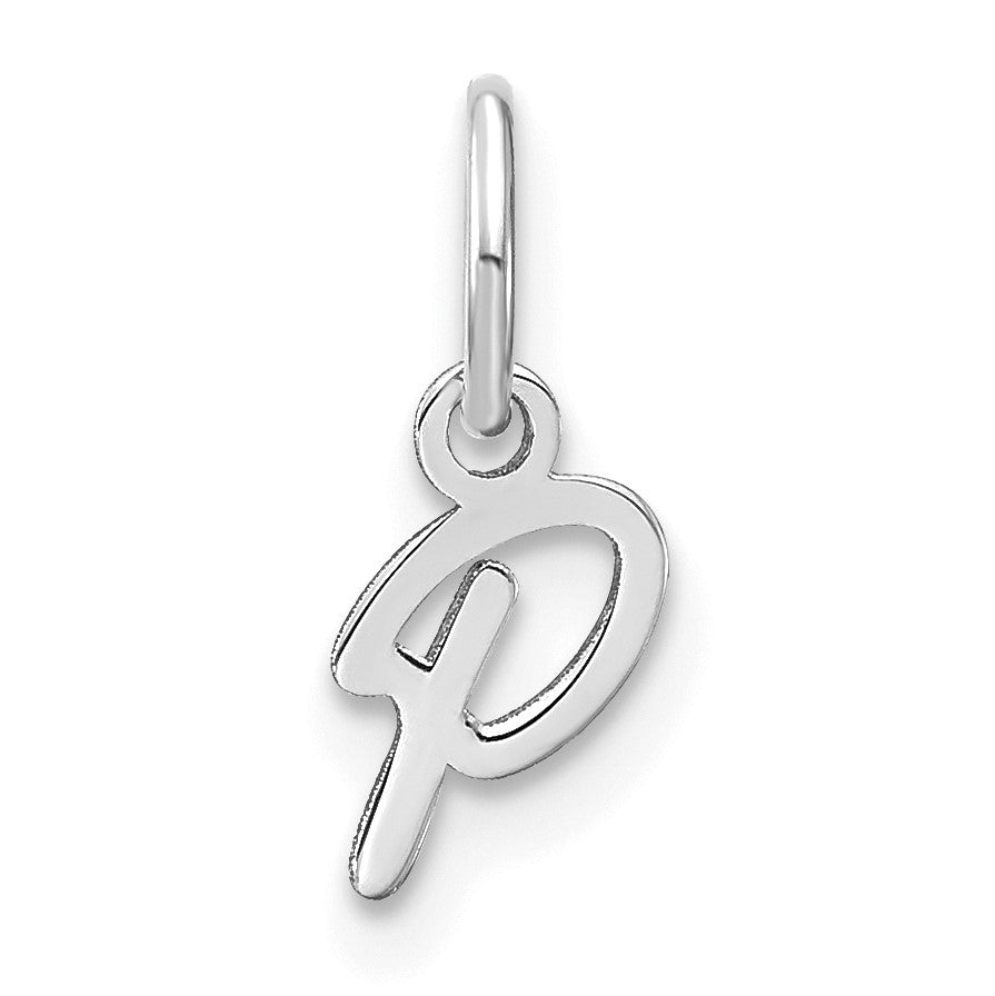 14KW Upper case Letter P Initial Charm