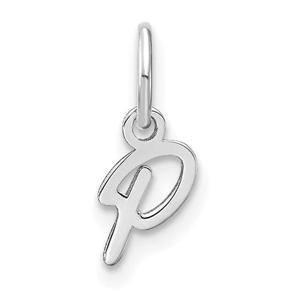 14KW Upper case Letter P Initial Charm