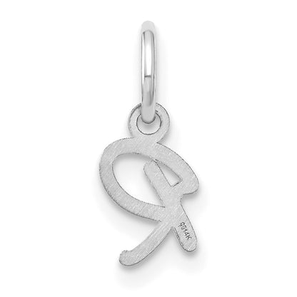 14KW Upper case Letter R Initial Charm