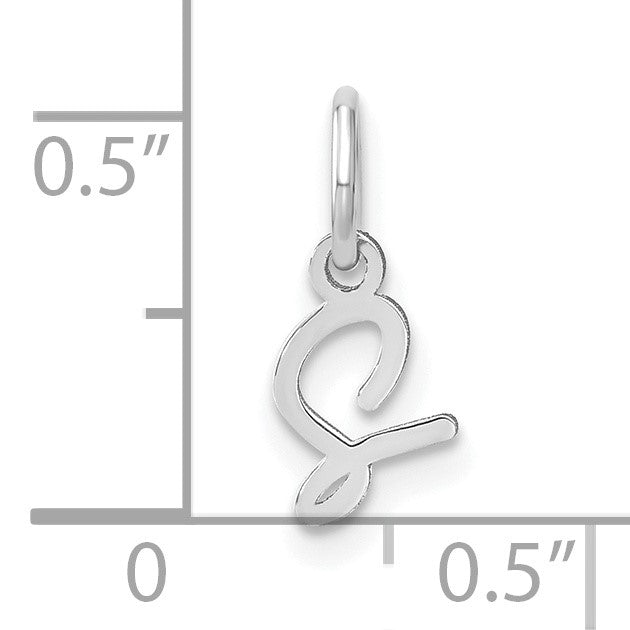 14KW Upper case Letter S Initial Charm