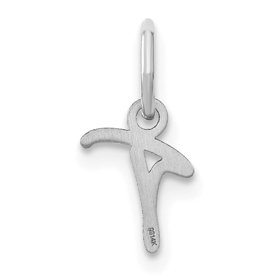14KW Upper case Letter T Initial Charm